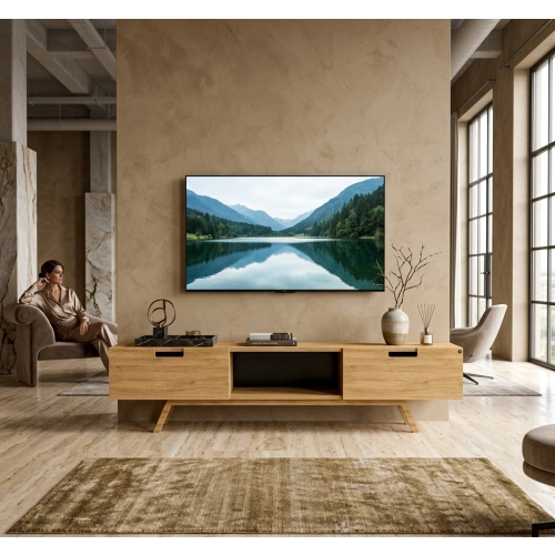 Szafka RTV-36 Drewno Lite Dąb Loft Lakier Rozmiary od 100 cm do 200 cm PREMIUM